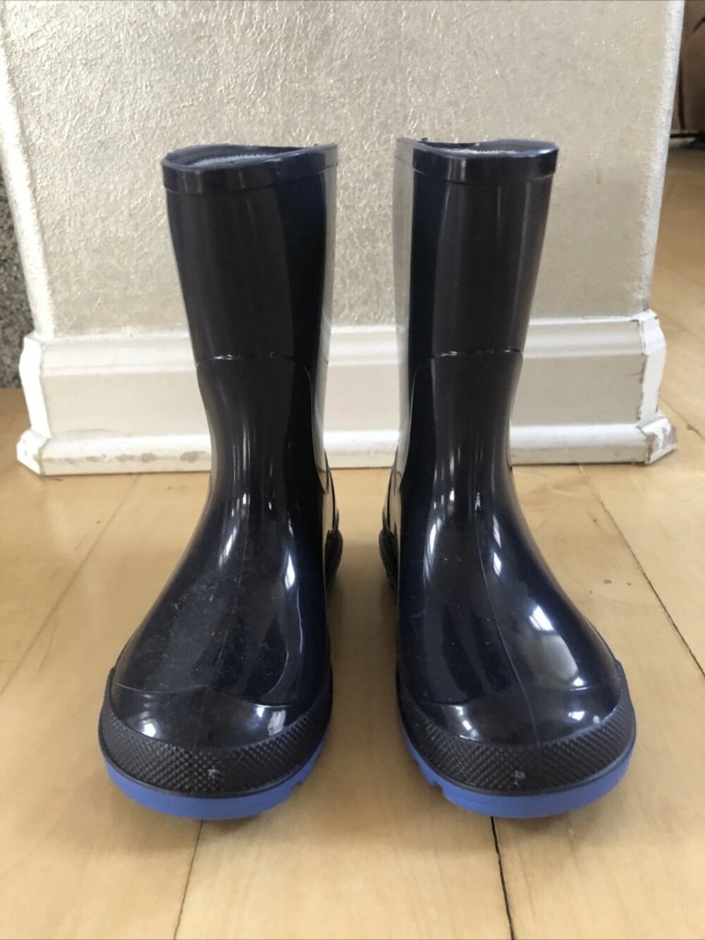 Children's Rain Boots, Boys Girls Navy, Size 7-8